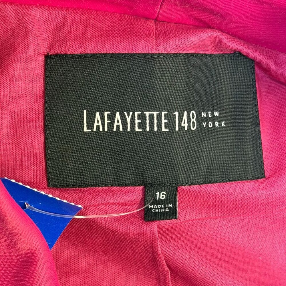 Lafayette 148 Pink Waterfall Open-Front Blazer Size 16 - Picture 8 of 8